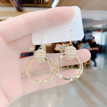 韩国气质时尚多层圆圈耳环2025年新款潮个性网红圆环耳饰女批发
