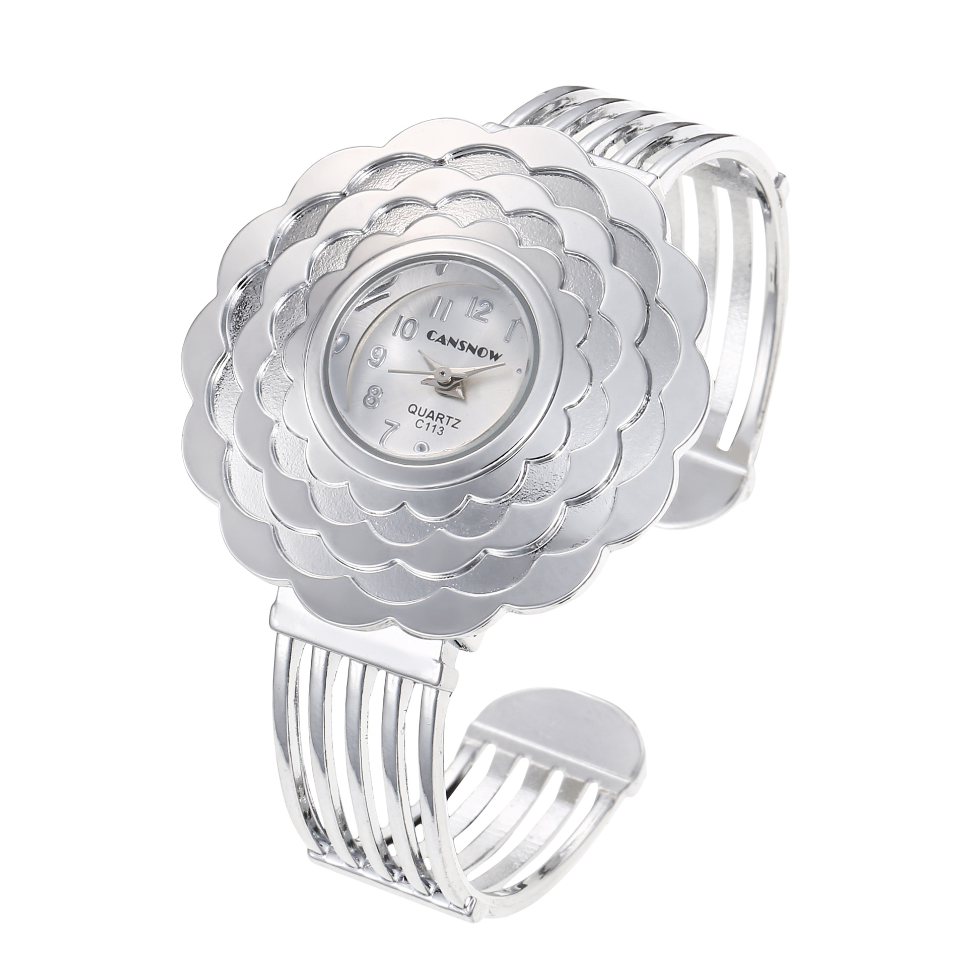 Glass Mirror Material Alloy Strap Material Watch Classification Retro Classic Style Geometric Opening Alloy Strap Quartz Watch