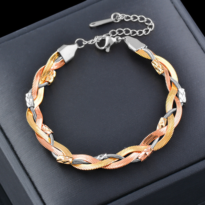 Fashion Geometric Titanium Steel Plating Bracelets 1 Piece