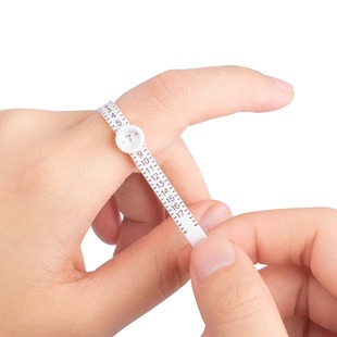 ♔ Finger Measurement Soft Ruler with Magnifying Glass Ring Size Measurement Ring Hong Kong Code Finger Dimensional Measurement Ring Portable Worker
