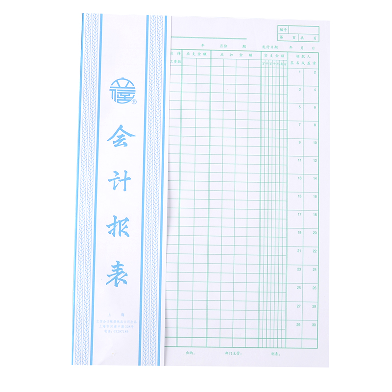 LIXIN 7346-16B 급여 회계 급여 급여 보고서 재무 손으로 쓴 수직 급여 직원