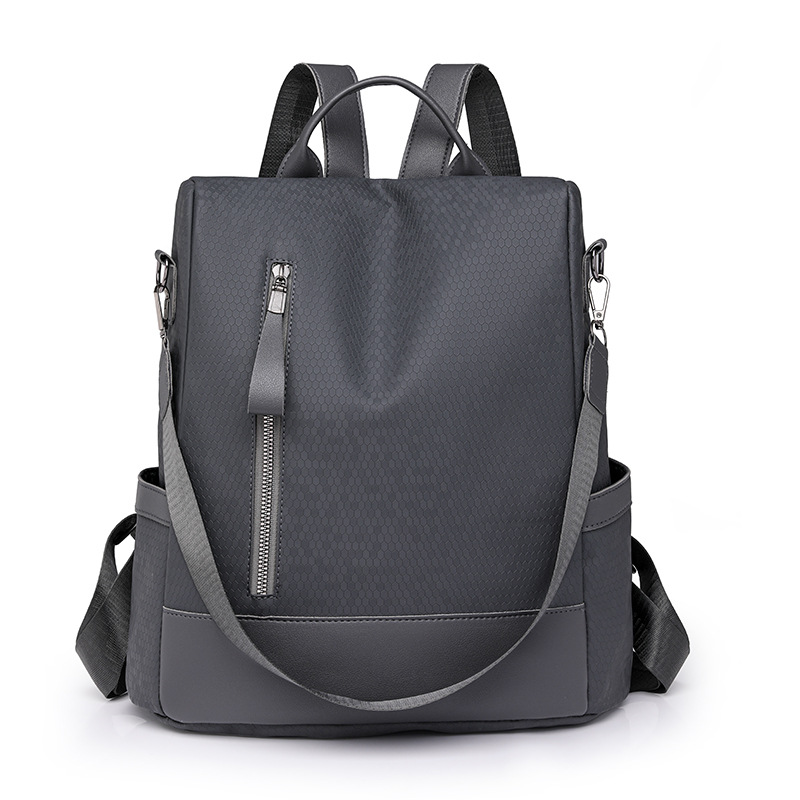 Bolso mujer 2024 verano nuevo color sólido señoras antirrobo mochila de cuero suave simple retro mochila de viaje de viaje