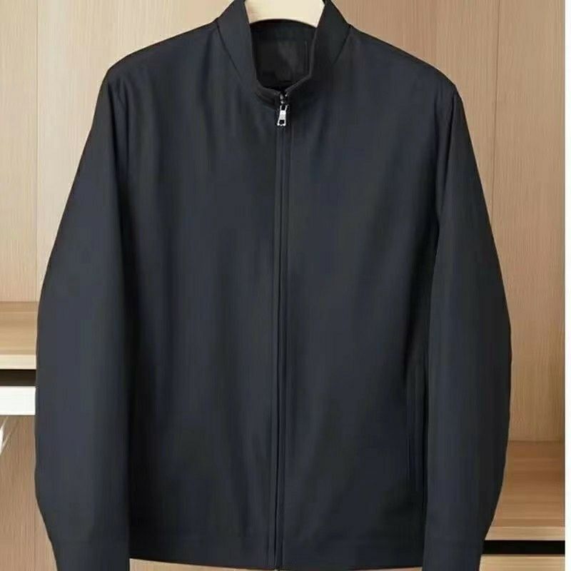 Casual Jacket Men's Spring and Autumn 2025 New Stand Collar 50-Year-Old Middle-Aged Men's Casual Versatile Jacket