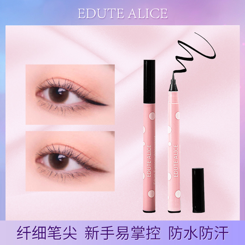 Pink Eyeliner for Novice Women, Non-Smudge-Proof, Anti-Sweat Liquid Pen for Beginners, Long-Lasting and Non-Fading