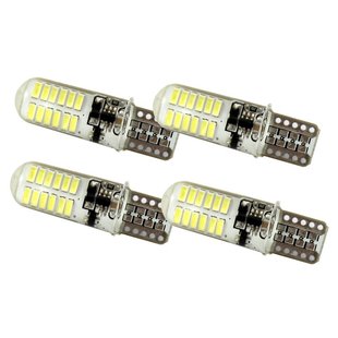 T10 3014 24Smd Width Indicator Led Small Light Silicone Always on Plus Flash License Plate Light Crystal Light Double-Sided