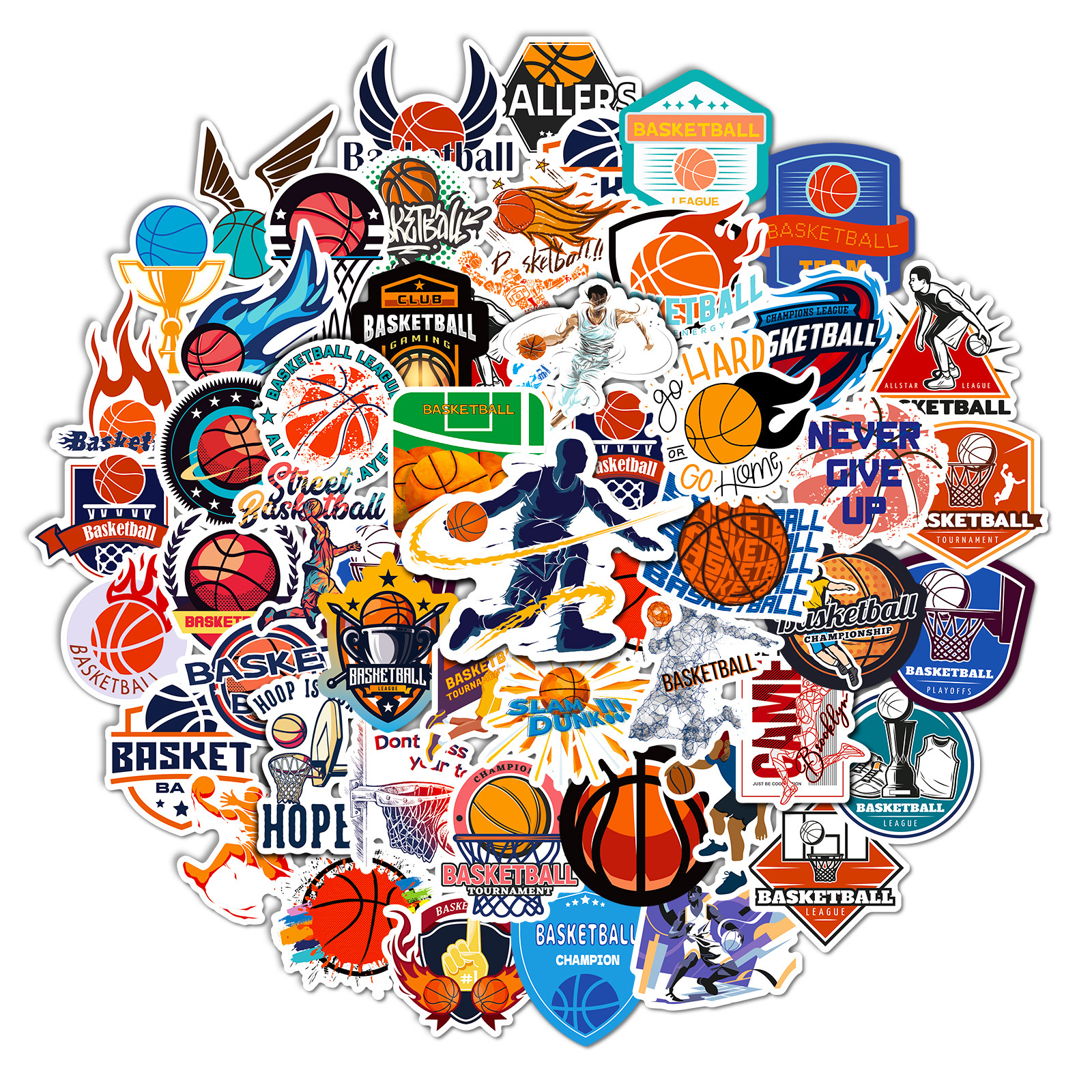 American New Sports NBA baloncesto estrella pegatinas al por mayor 50 pegatinas de baloncesto graffiti transfronterizo