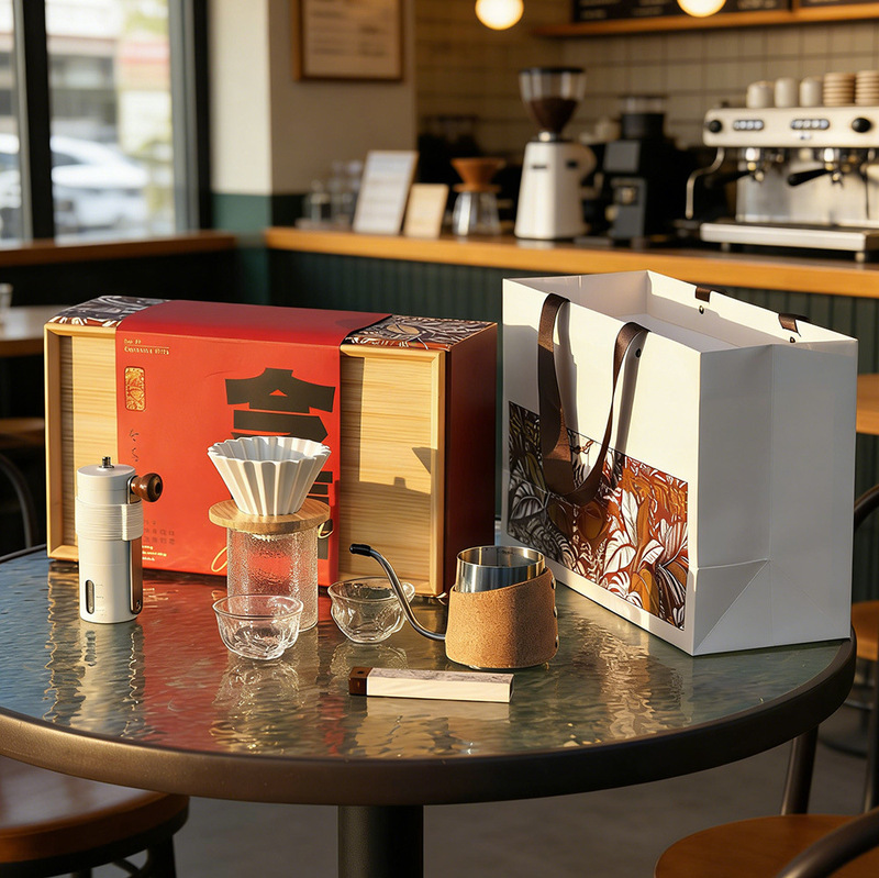 Hand-Brewed Coffee Pot Set, Outdoor Camping Coffee Equipment, Portable Hand Grinder, Light Luxury High-End Coffee Cup