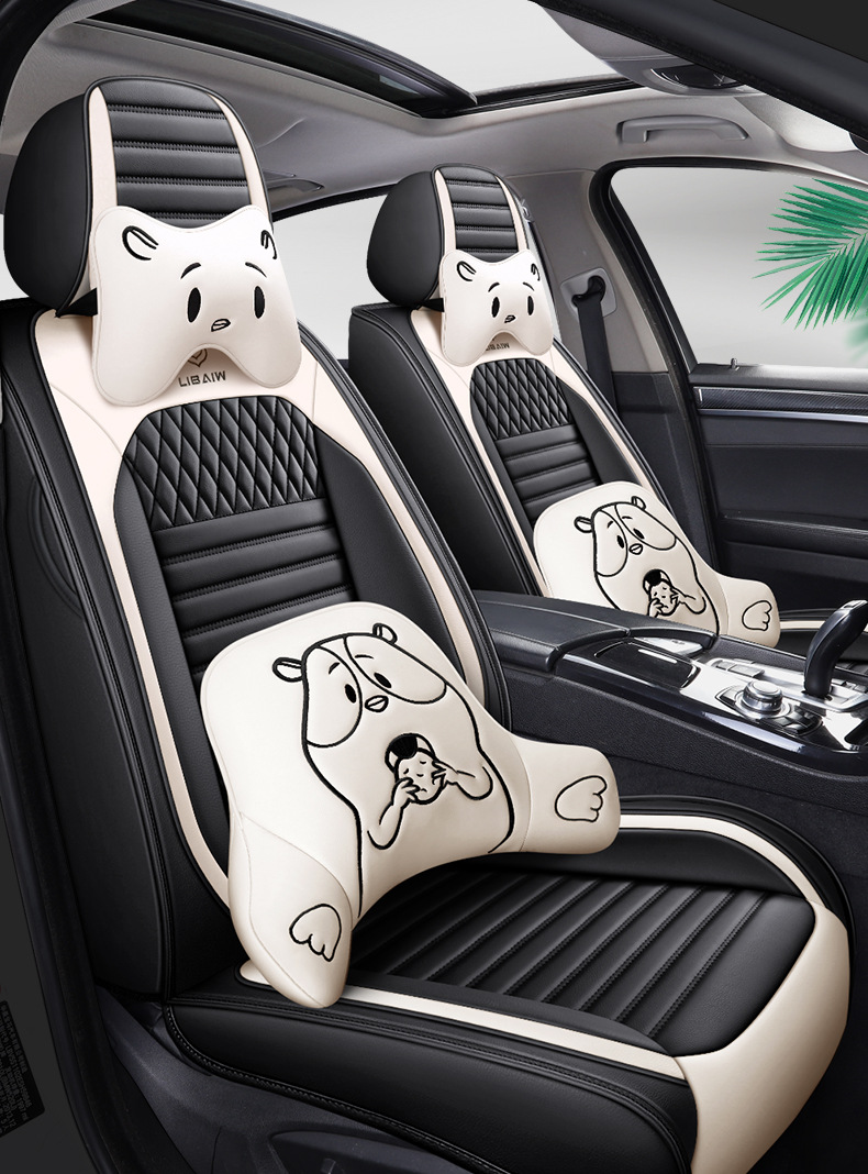 The new car cushion is fully surrounded by the four seasons universal seat cushion leather seat cover car decorative seat cover seat cover manufacturers foreign trade