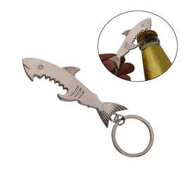 创意金属光面鲨鱼可制开瓶器钥匙扣挂件小礼品节日赠品饰品配饰