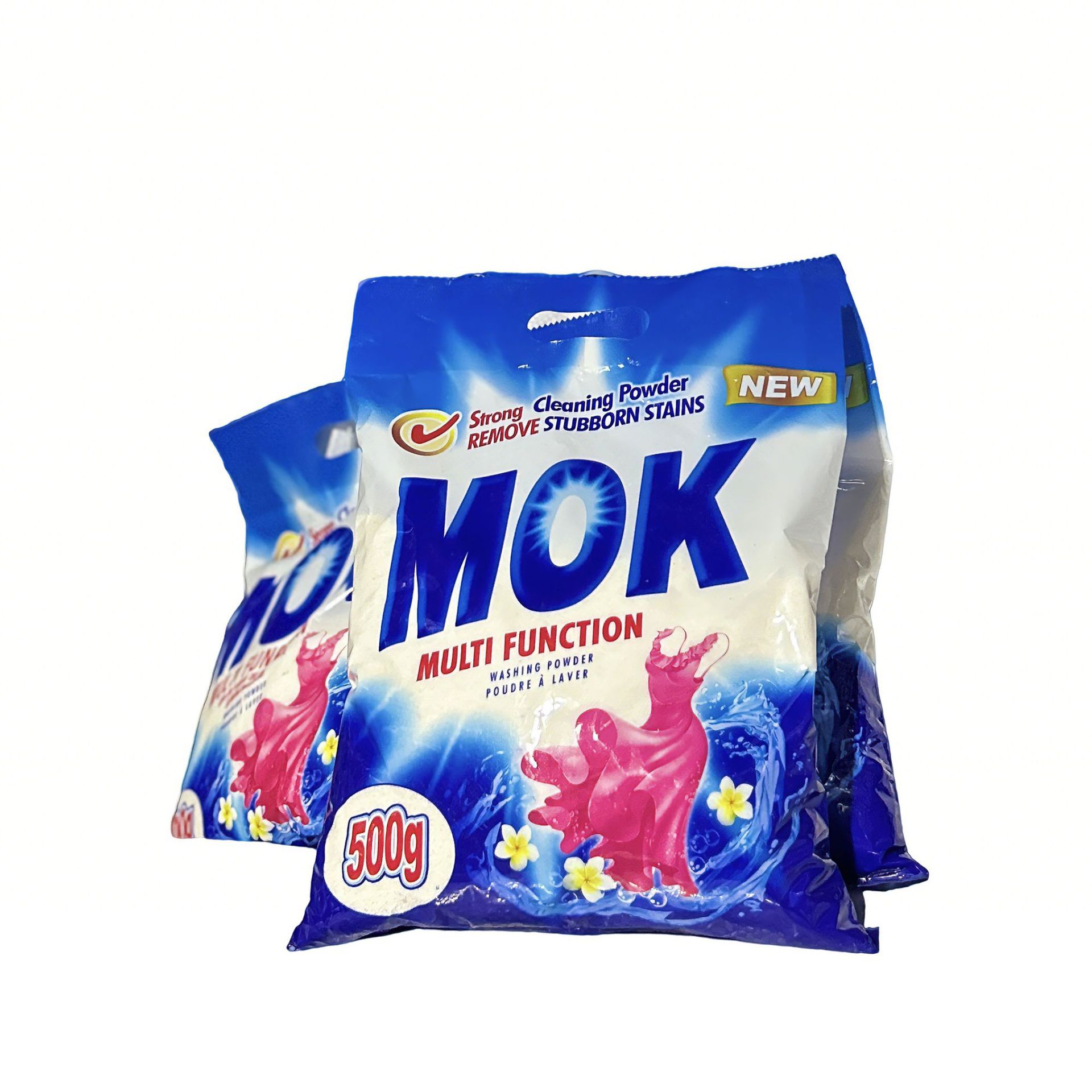 Detergente en Polvo Doméstico 500g Limpieza Profunda, Desengrasante, Sin Fósforo para Ropa y Telas