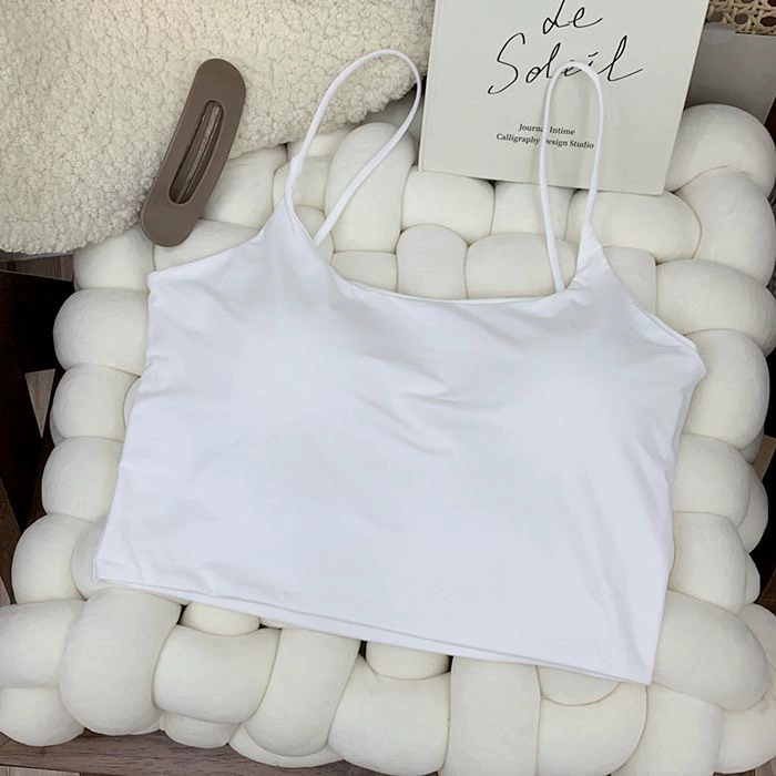 Шелковый топ без рукавов, топ-бюстье, inalám bra, французский стиль, slim fit, красивая спина