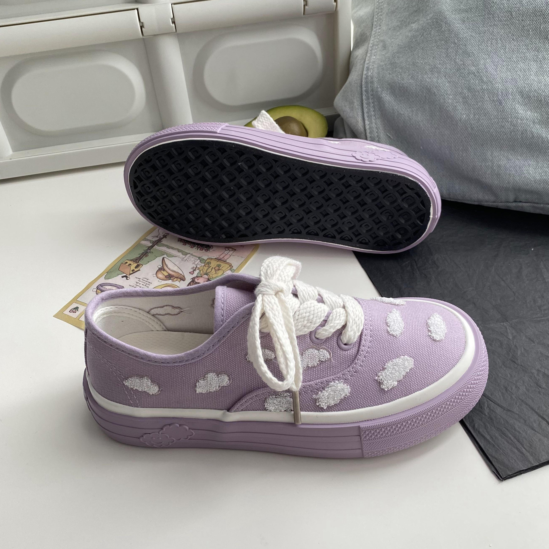 Zapatos de baloncesto para mujer Zapatos para caminar Zapatillas de deporte Lona de malla Calzado antideslizante fácil de limpiar_voghion.com