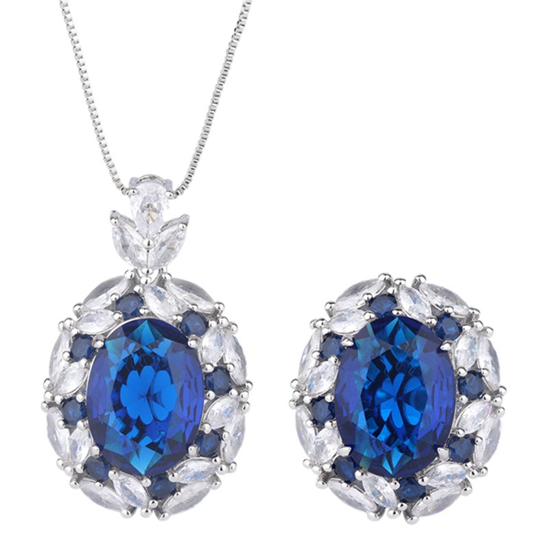 Zhuang Sheng joyas cobre inferior chapado en oro joyería de moda traje de simulación color tesoro colgante traje femenino piedra principal 12*16