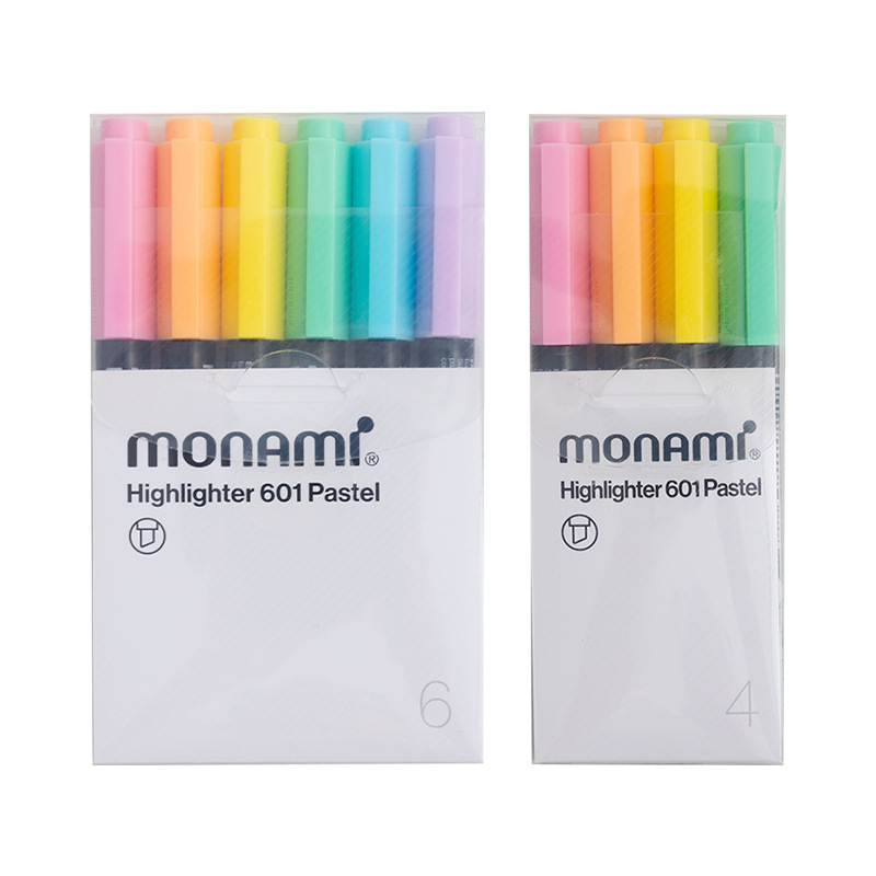 Corea del Sur Luna estudiantes suave protección de ojos macarón marcador fluorescente marcador de notas clave pálido