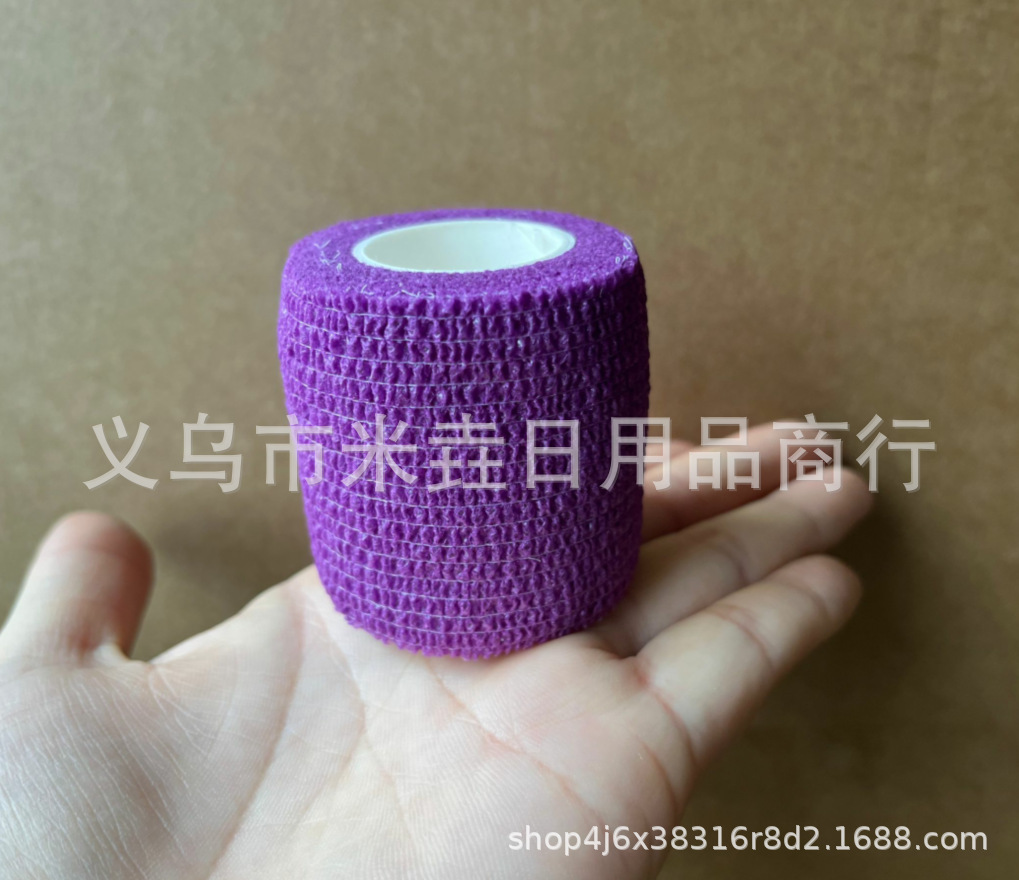 Fabricante universal no tejido elástico autoadhesivo vendaje escritura dedo tobillo vendaje deportes tatuaje mascota vendaje