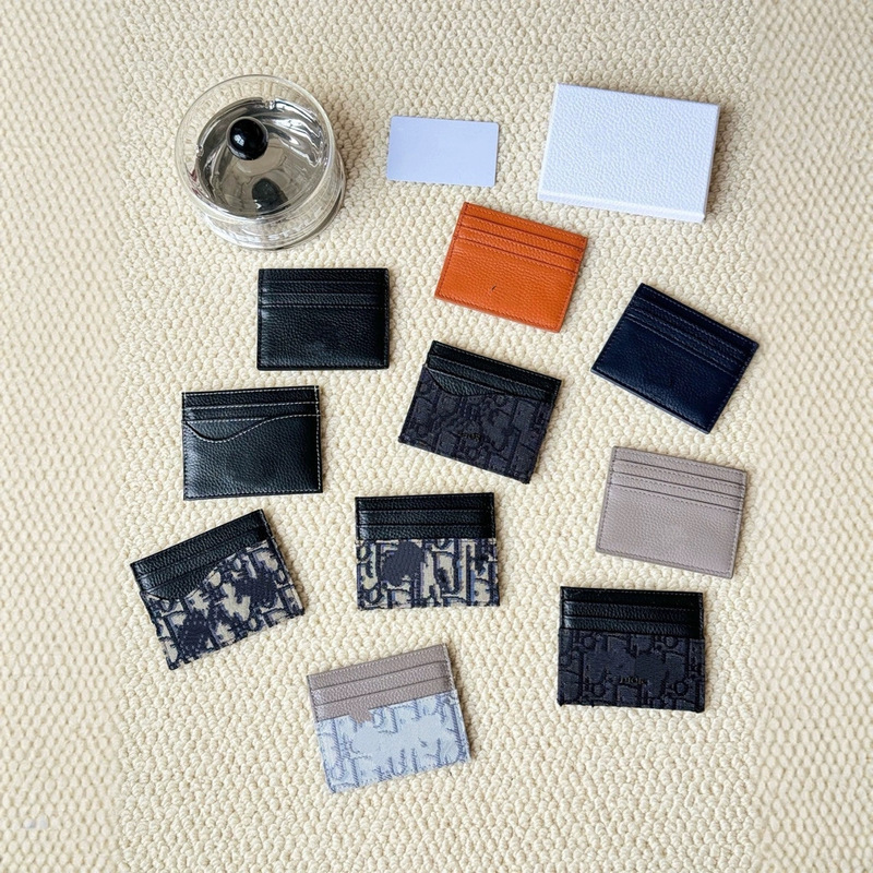 New Card Holder Cowhide Foreign Trade Supply Classic Light and Portable Compact Card Embroidered Card Holder