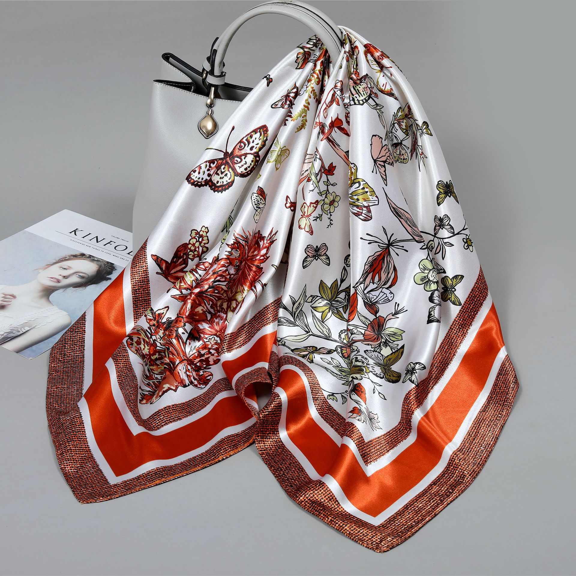 Red de seda bufandas de moda de mujer bufandas de seda bufandas de impresión bufandas de tela bufandas profesionales
