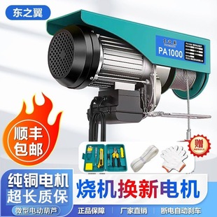 Mini crane electric hoist manual 220V household lifting hoist 1 ton crane lifting small crane hoist