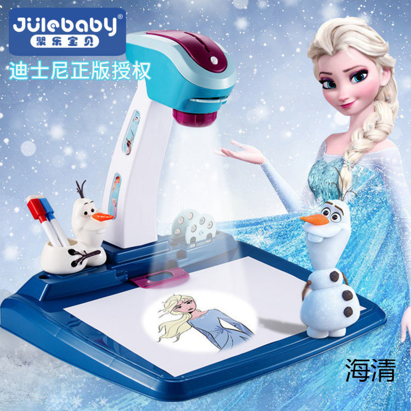 Projection Drawing Board Painting Table Frozen Writing Board Handwriting Board Children's Drawing Machine Graffiti Toy Girl