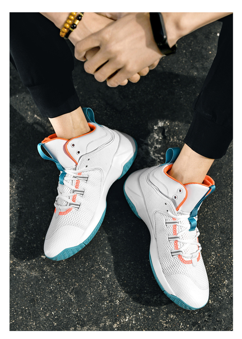 Baloncesto de gran tamaño para entrenamiento práctico de verano para hombres, zapatos de caña alta, resistentes al desgaste, que absorben los golpes,_voghion.com