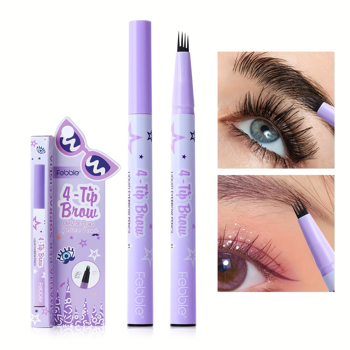 USHAS cross-border spot venta caliente cuatro puntas lápiz de cejas impermeable tinte TP362F