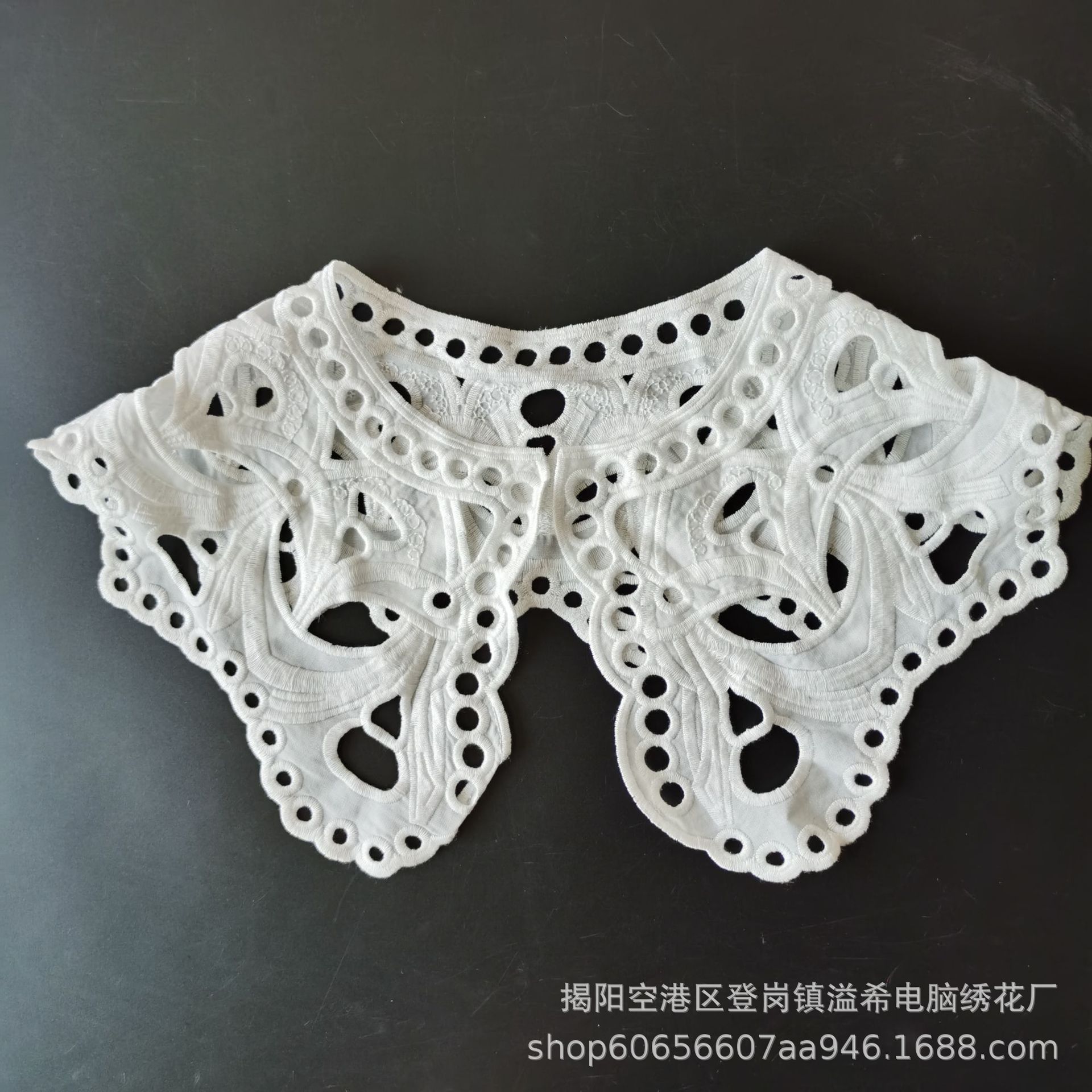 溢希绣品 水溶机绣精美时尚娃娃领衣服假领子 T恤裙子装饰