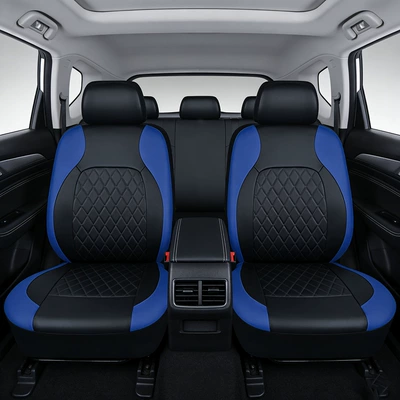 Universal seat cover | Pu Leather Single-Line Diamond Pattern
