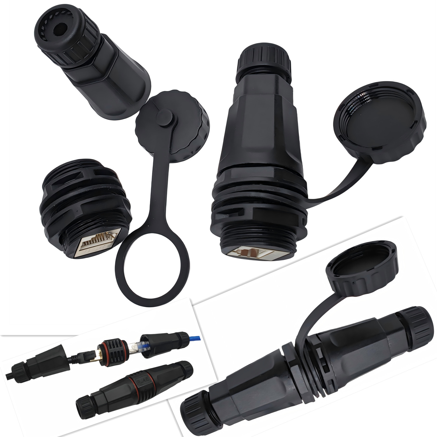 rj45ֱͨIP68ˮͷM25Բˮͷĸͷ