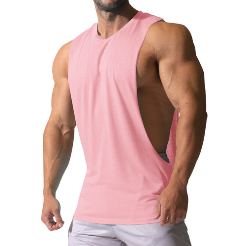  Amazon Men's Sleeveless Backless Outerwear Loose Sports Casual Trendy Solid Color Men's Cardigan Summer