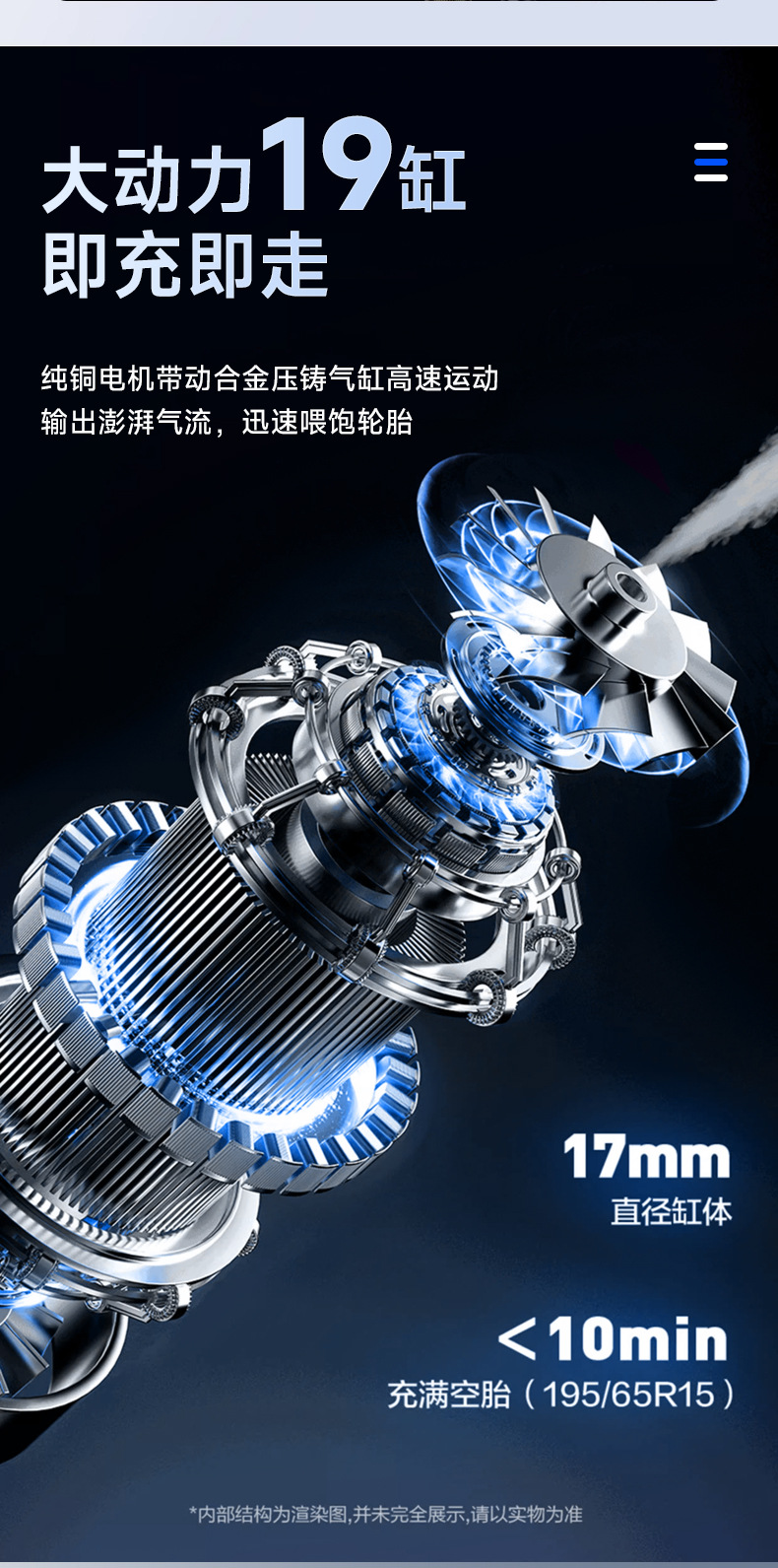 Portable Air Pump to Measure Tire Pressure, Wireless Car Vacuum Cleaner, Handheld Mini Household Vacuum Cleaner, Keyboard with Large Suction Power
