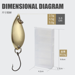 Lure Shark|10-Pack Dual Color Spinning Blade Bait Set 2.5g 3.5g 5g Metal Spoon Shaped Lure