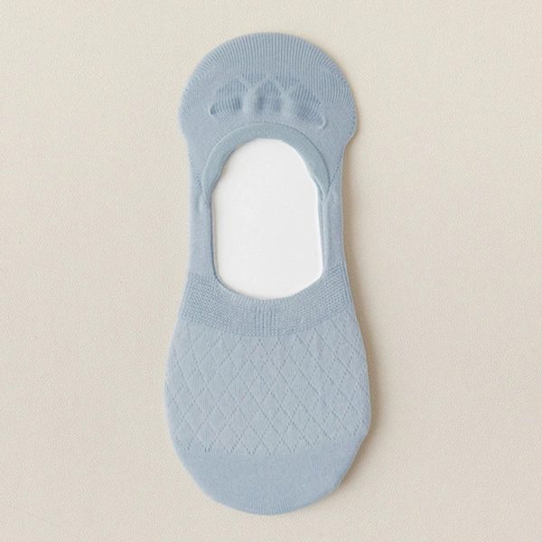 Diamond mesh invisible women's socks [blue]