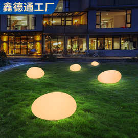 造景石头灯装饰绿植景观灯小区花园庭院灯太阳能草坪灯防水光控