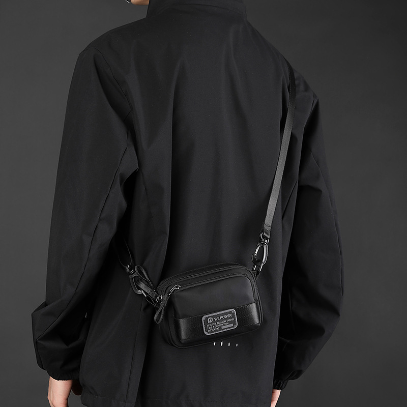 WEPOWER nuevo bolso de mensajero para hombre, bolso de hombro ligero y simple, mini riñonera casual