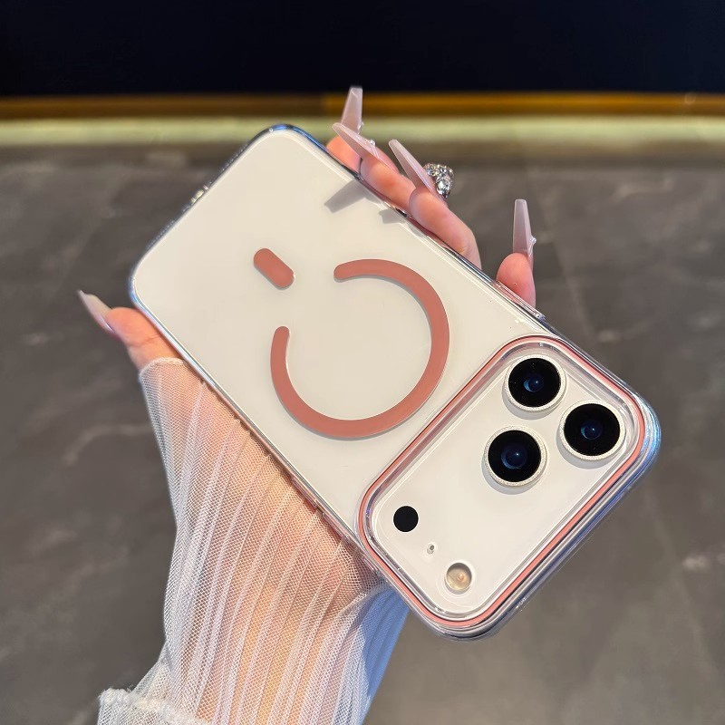 适用iPhone17PROMAX手机壳透明PC磁吸苹果17镜头圈滴油防摔保护套|undefined