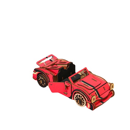 3D three-dimensional car laser puzzle wholesale children's hands-on assembly of educational DIY toys wooden engineering vehicle model