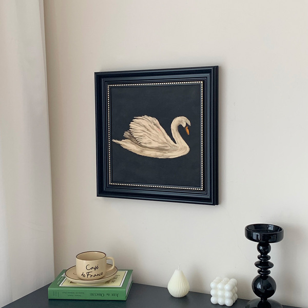 Retro black photo frame for bedroom