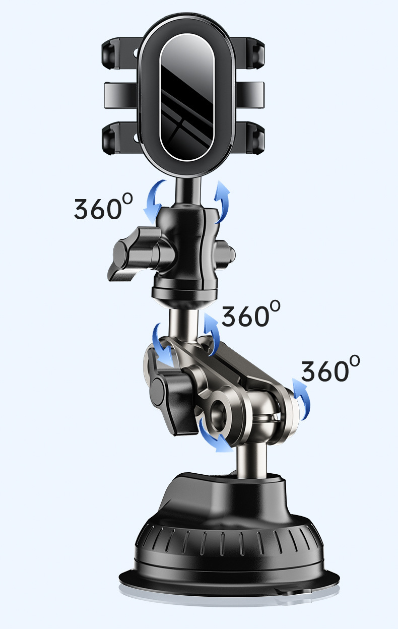 Car-Mounted Mobile Phone Holder for Multi-Directional Overhead Shooting, Car Live Streaming Shooting Stand, Perspective Suction Cup Holder