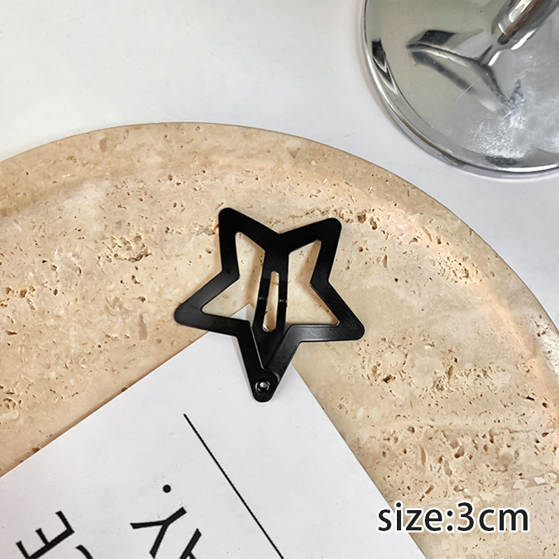 Y2g Millennium estilo plata brillante estrella de cinco puntas chica lado flequillos clip chica todo partido horquilla estrella horquilla tocado