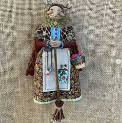 跨境现货新品Handmade Kitchen Witch Doll 创意厨房树脂女巫娃娃
