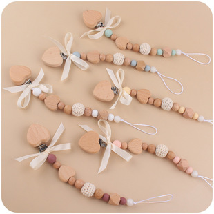 Baby Cartoon Creative DIY Bow Pacifier Anti-falling Chain Baby Gum Bracelet Toys New