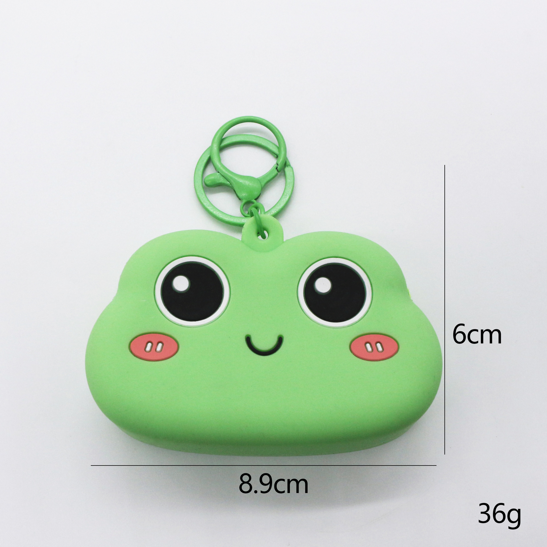 Nuevo monedero de cambio de silicona en stock colgante rana pareja llavero de dibujos animados almacenar animales cartera pequeña al por mayor