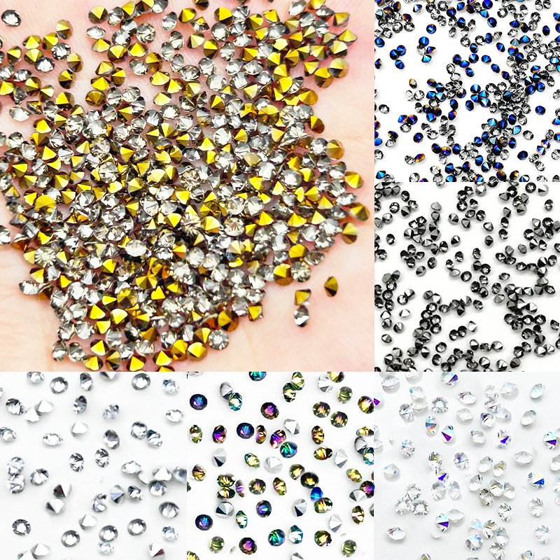 Nueva moda aguda taladro de uñas bolsas accesorios taladro caliente accesorios de ropa accesorios accesorios de joyería cristal suelto