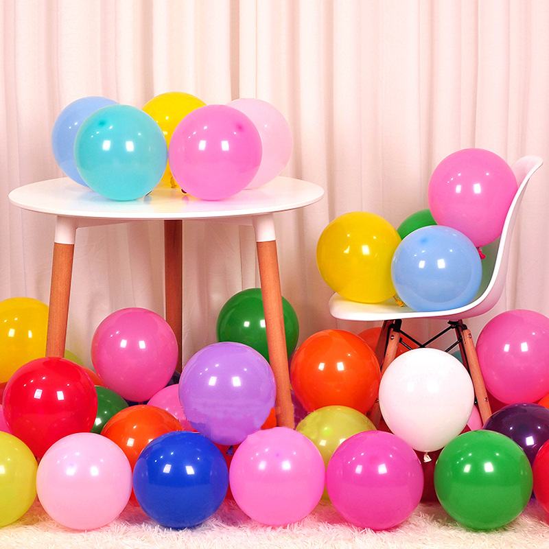 Wholesale 10-inch latex thick balloons for birthday decoration party scene, matte round balloons