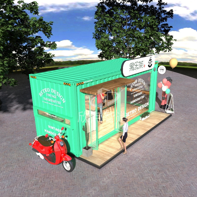 Quiosco de contenedores creativos móviles al aire libre Tienda comercial Street View Snack Street Quiosco