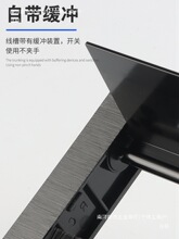 铝合金毛刷缓冲阻尼线盒桌面线孔盖方形走线盒办公家具过线盒走线