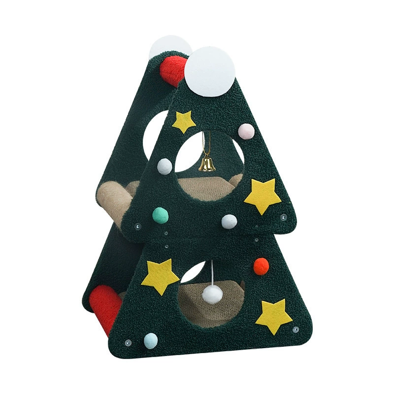 Рождественский лазательный комплекс для кошек, подарок, ведро для кошек, кошачье гнездо, рождественская елка, кошачья доска для когтей