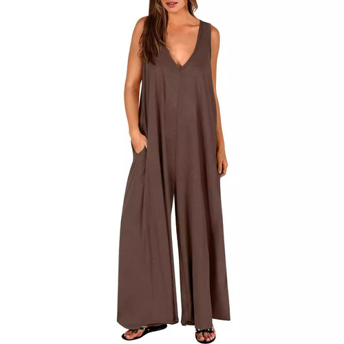 Temu Summer Fresh Casual Women's Pocket Bodysuit Thin Bodysuit for Amazon Independent Store