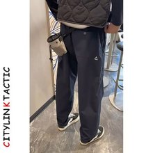 25新款机能小三角白标宽松锥形休闲裤美式工装长裤男女同款休闲裤