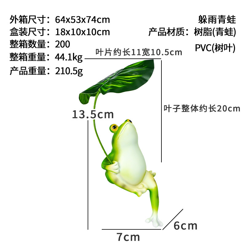 Hojas para disfrutar de la sombra, simulación de adornos de rana, estanques de peces, peceras, diseño de micro paisajes, paisajismo, muebles para el hogar, balcón, artesanías de patio